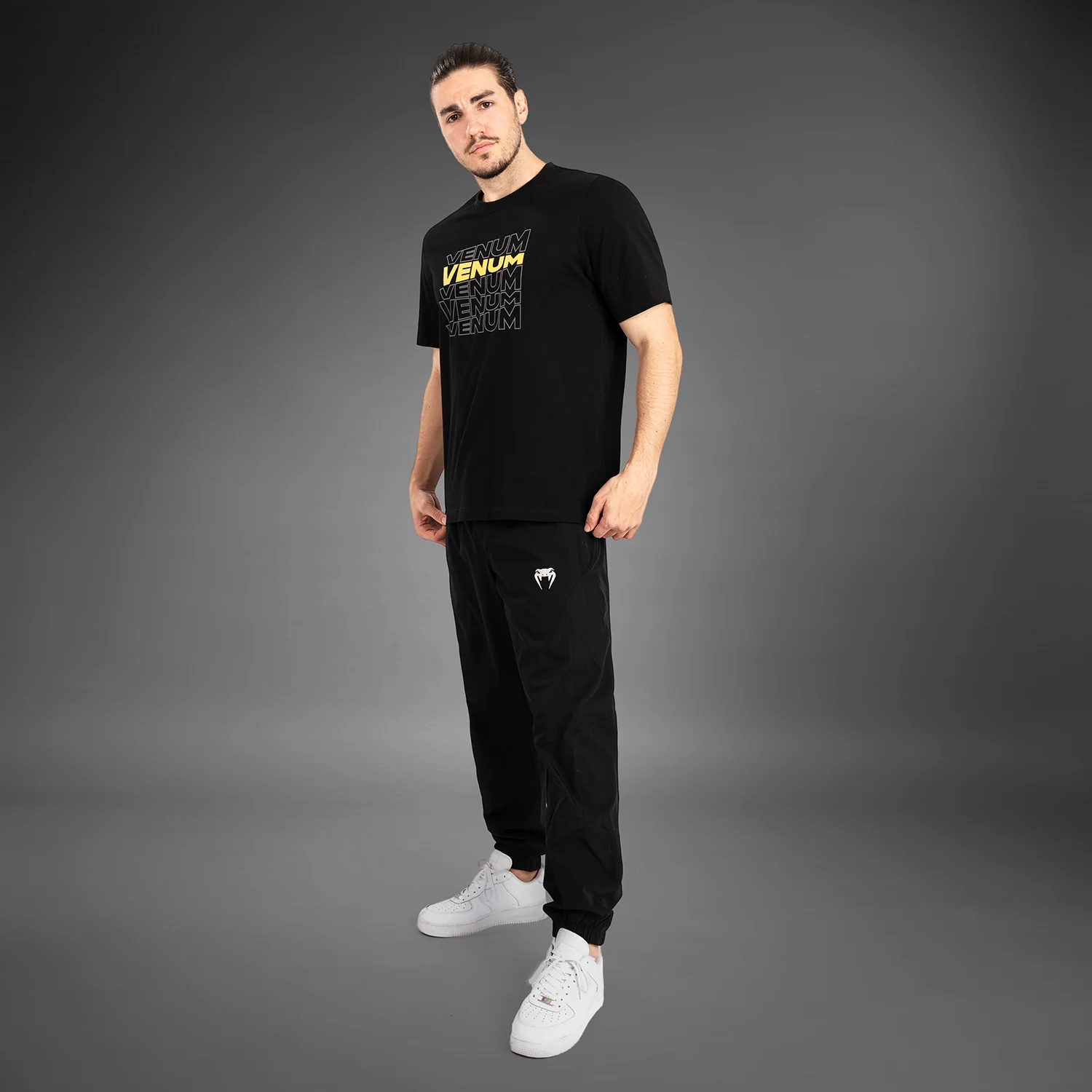 Venum Vertigo Kurzarm-T-Shirt für Männer - Schwarz/Gelb - Image 3