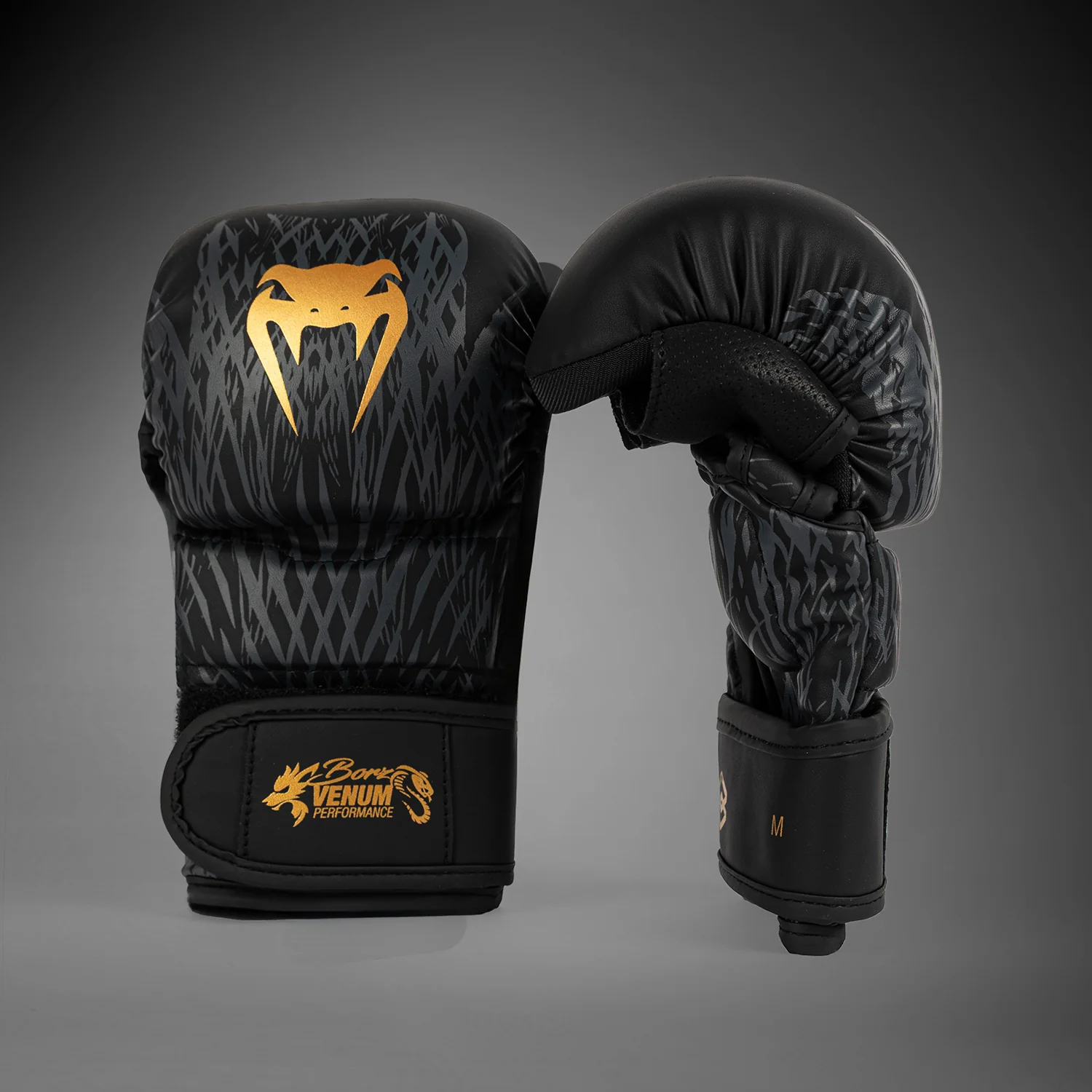 Venum x Chimaev Sparring-Handschuhe - Schwarz/Gold - Image 3