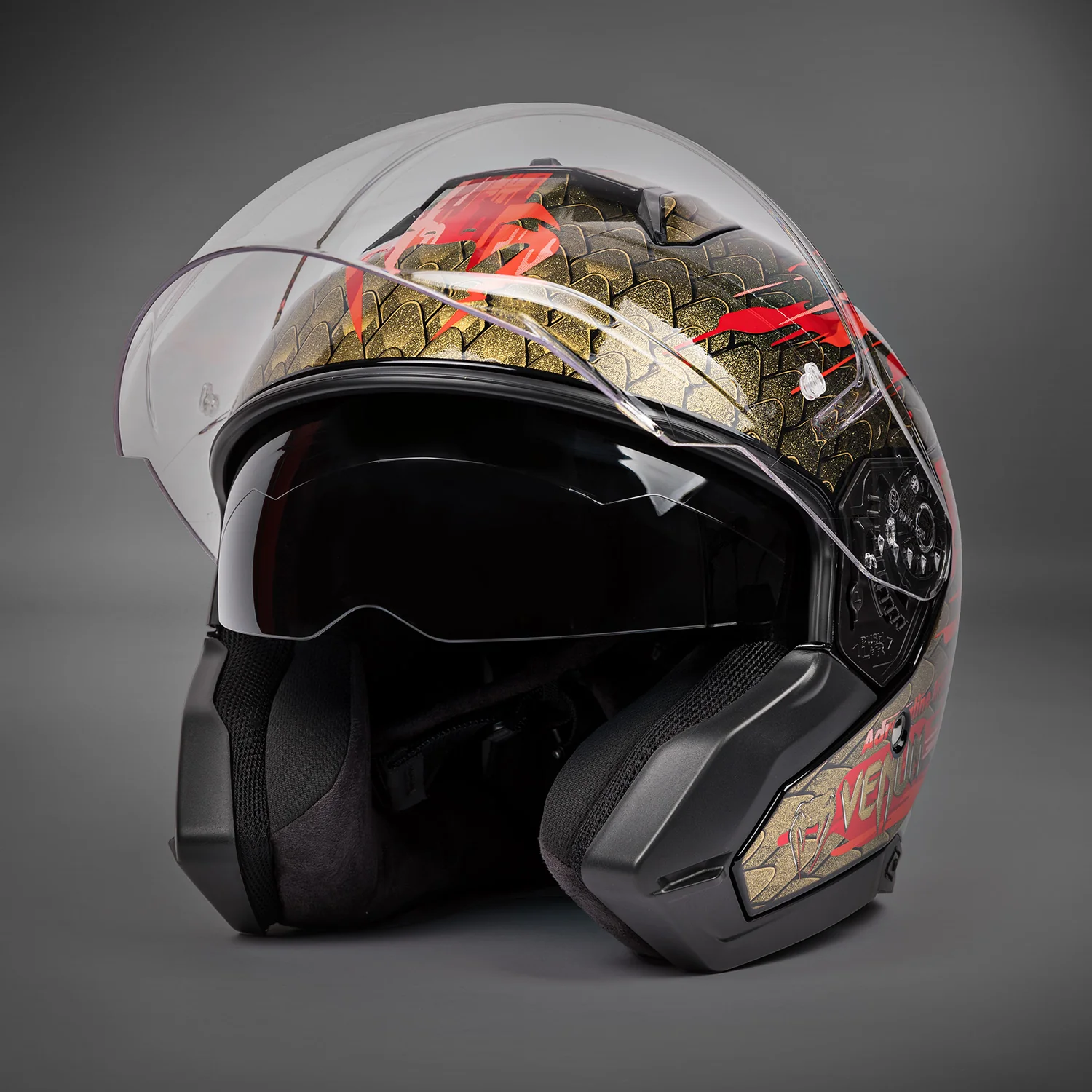 Venum x Shark Motorradhelm SKWAL i3 JET - Rot/Gold - Image 7
