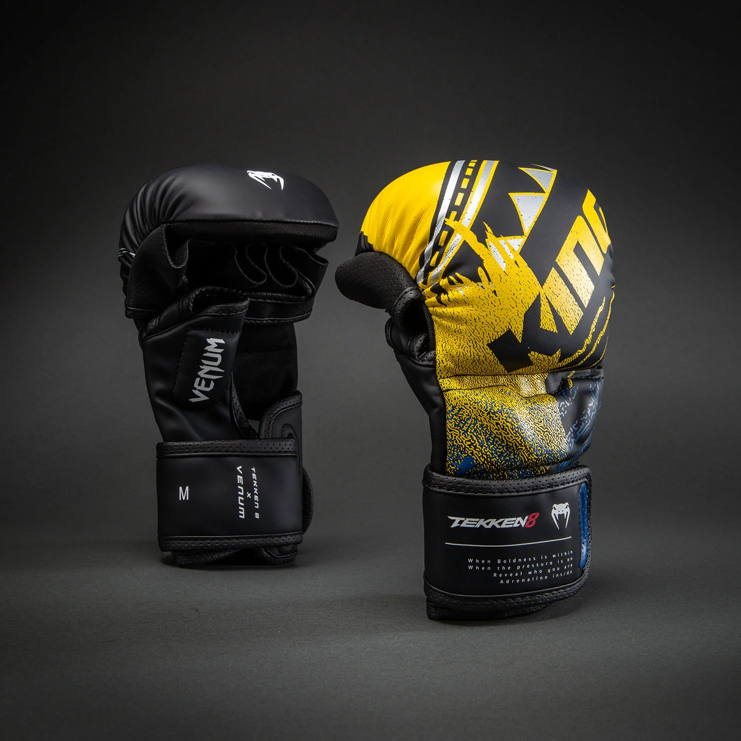 Venum x TEKKEN 8 Sparring Handschuhe - King - Schwarz/Gelb - Image 2
