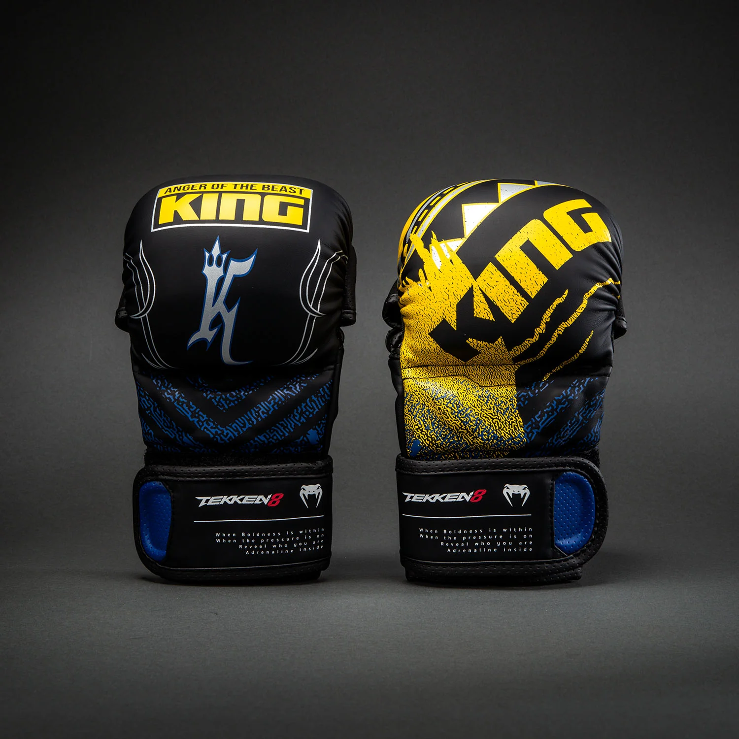 Venum x TEKKEN 8 Sparring Handschuhe - King - Schwarz/Gelb - Image 3