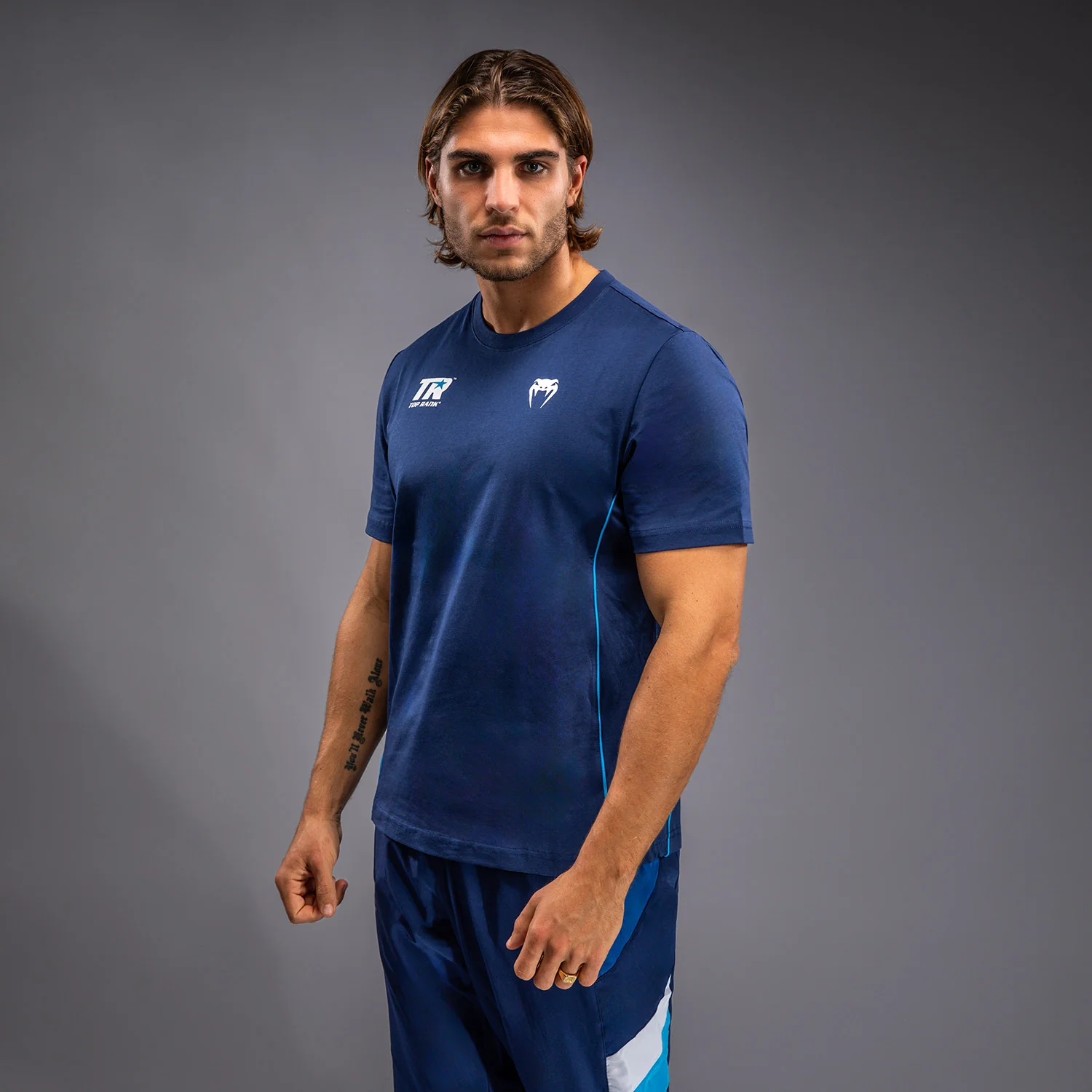 Venum x Top Rank Original Herren T-Shirt - Marineblau - Image 2