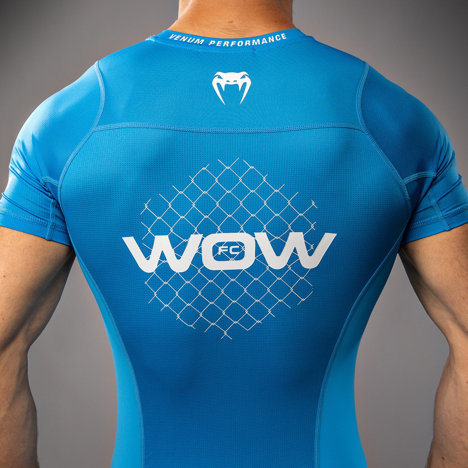 Venum x WOW FC Kurzarm Rashguard - Pacific Blue - Image 5