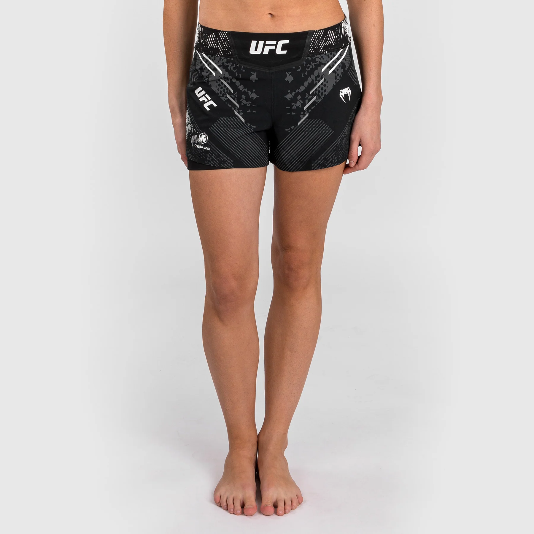 UFC Adrenalin von Venum personalisierte authentische Fight Night Frauen Kampf Short - schwarz - Image 2