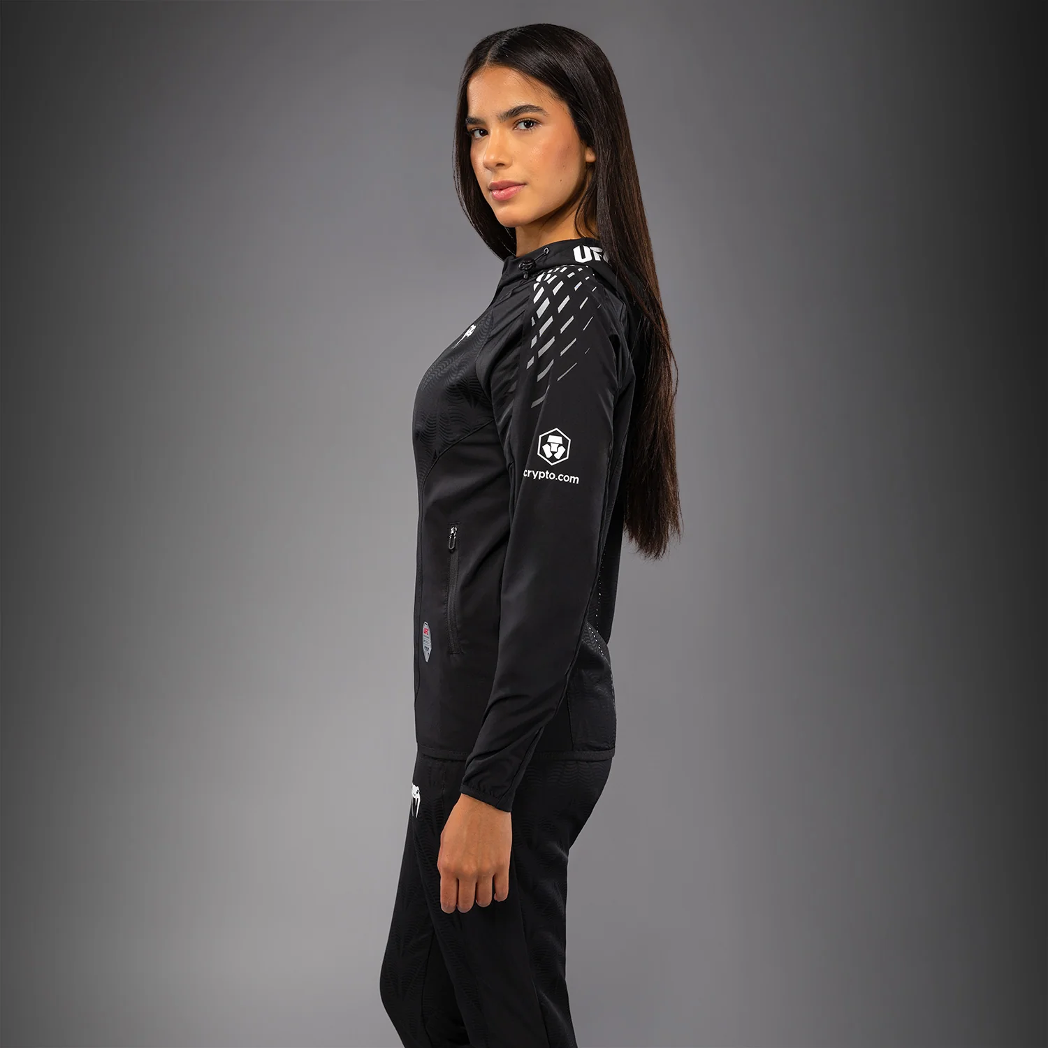 UFC Zenith by Venum Authentic Fight Night Kapuzenjacke Damen Personalisiert - Schwarz - Image 5